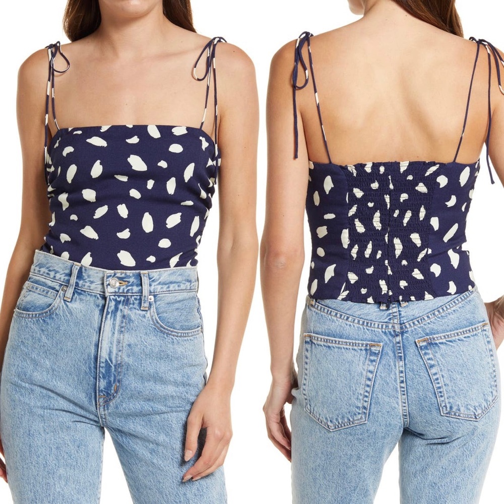 Reformation Lupe Tank in Splatter Print NWT